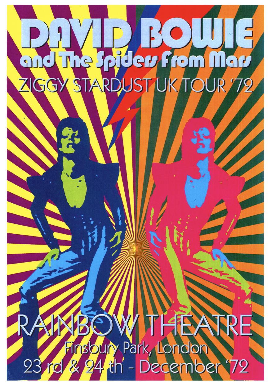 David Bowie A3 Music Poster - Ziggy Stardust Print, 70s 80s Music Art, Iconic Rock Decor, Gift for Bowie Fans, Glam Rock Wall Art