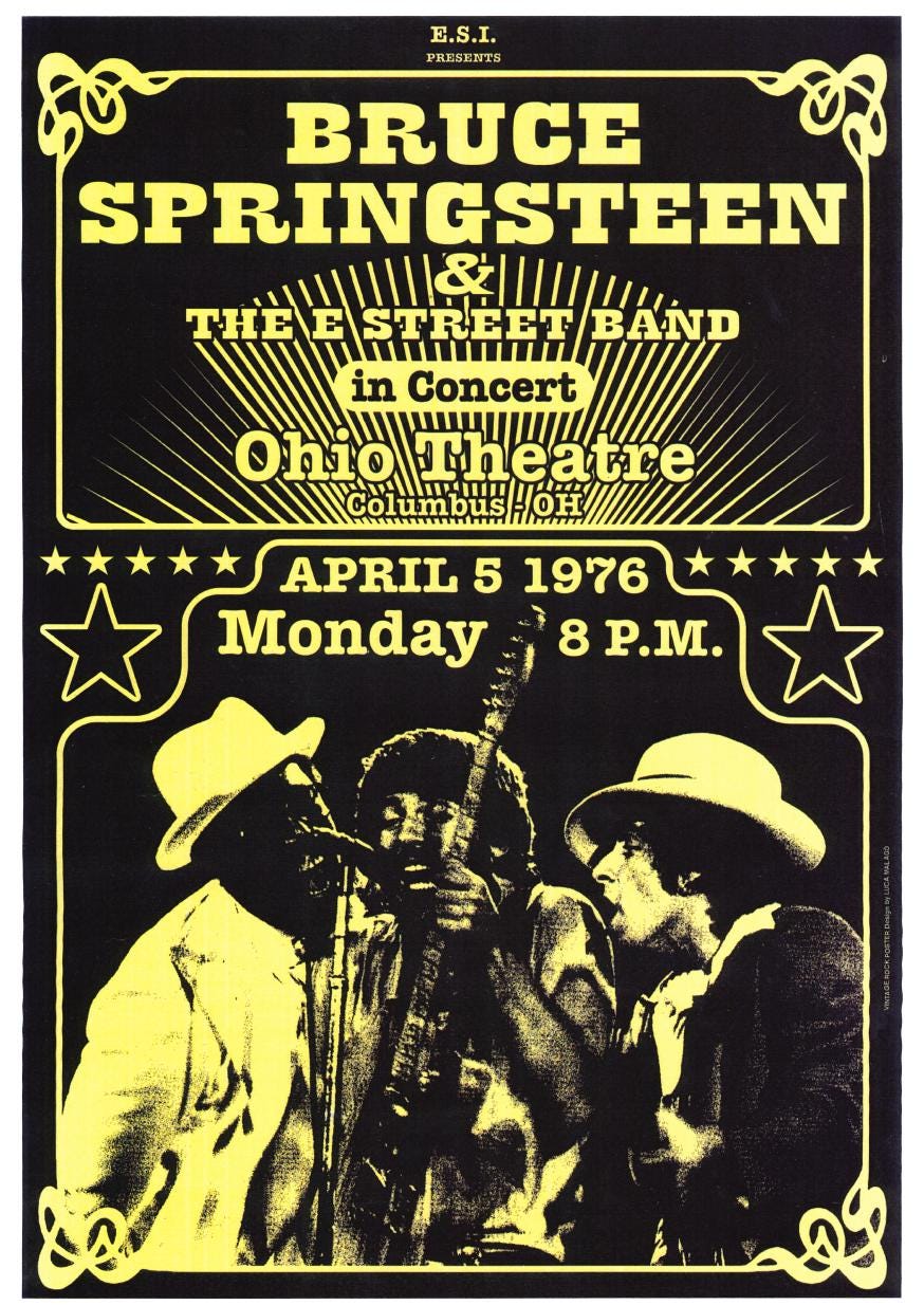 Bruce Springsteen A3 Music Poster - The Boss Print, Classic Rock Art, 70s 80s Music Decor, Born to Run, Gift for Springsteen Fans