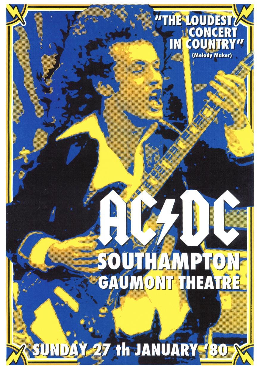 AC/DC A3 Music Poster - Rock Band Print, Heavy Metal Wall Art, Classic Album Cover, Hard Rock Decor, Gift for Acdc Fans