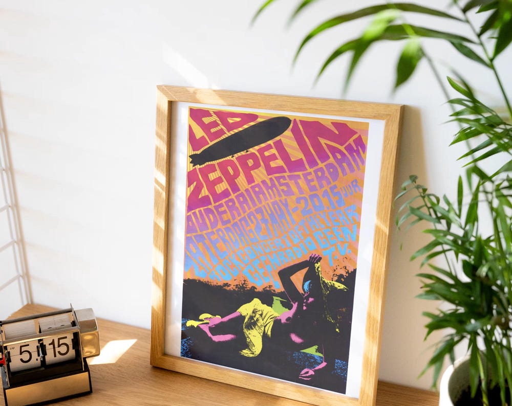 Led Zeppelin A3 Music Poster