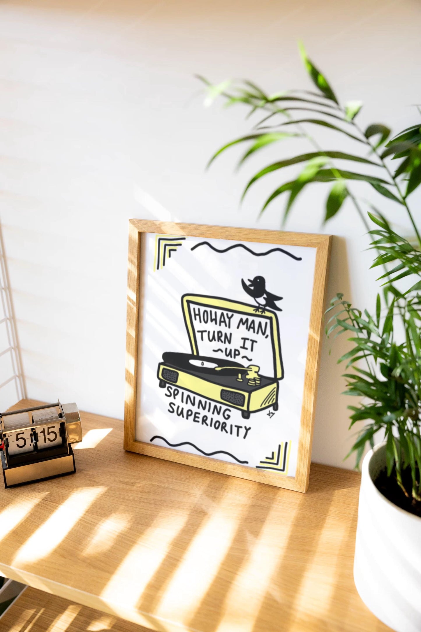 Howay Turn It Up A3 Music Poster - Newcastle Inspired Print, Geordie Slang Wall Art, Music Lover Decor, Gift for North East Fans